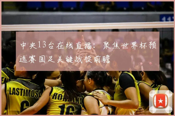 中央13台在线直播:聚焦世界杯预选赛国足关键战役前瞻